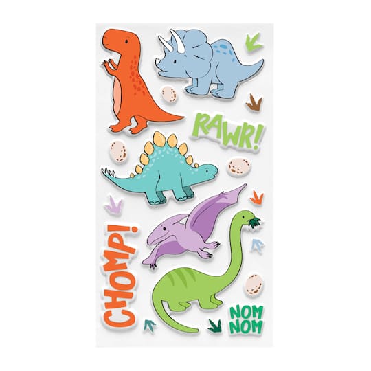 12 Pack: Dino Puffy Stickers by Recollections™